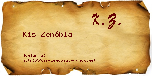 Kis Zenóbia névjegykártya